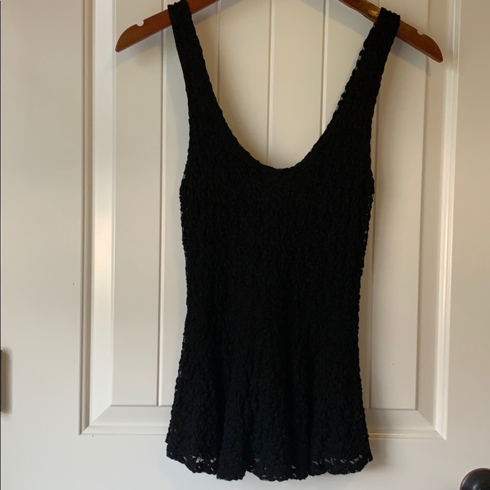 Peplum black top